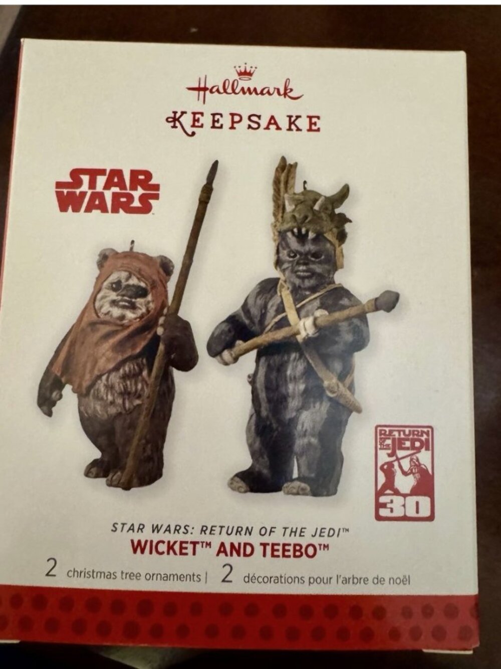 HALLMARK Keepsake ornament 2013 Star Wars WICKET TEEBO Return of the Jedi Ewoks